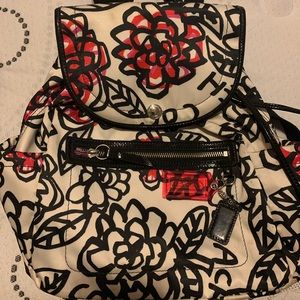 Coach floral backpack